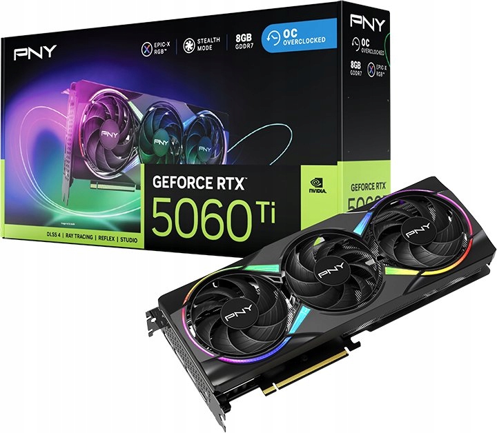 Karta Graficzna Pny GeForce Rtx 5060 Ti Epic-X Rgb Overclocked 8GB GDDR7