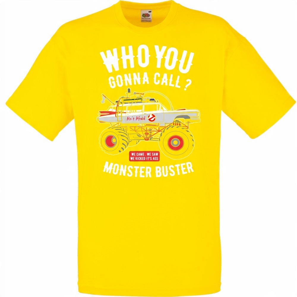 

Koszulka monster truck buster auto M żółta jaskraw