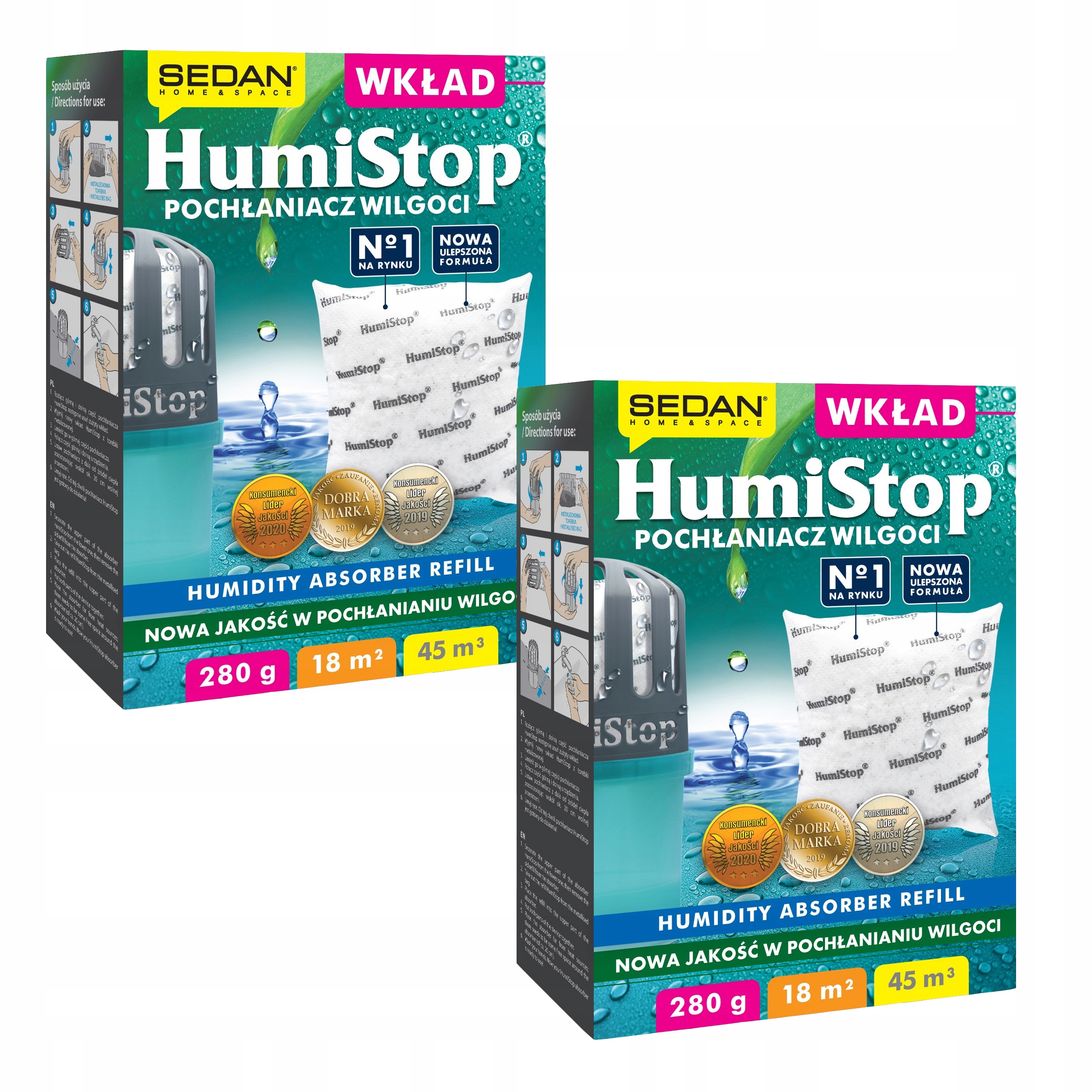 

2szt. Wkład Do Pochłaniacza Wilgoci 280g HumiStop