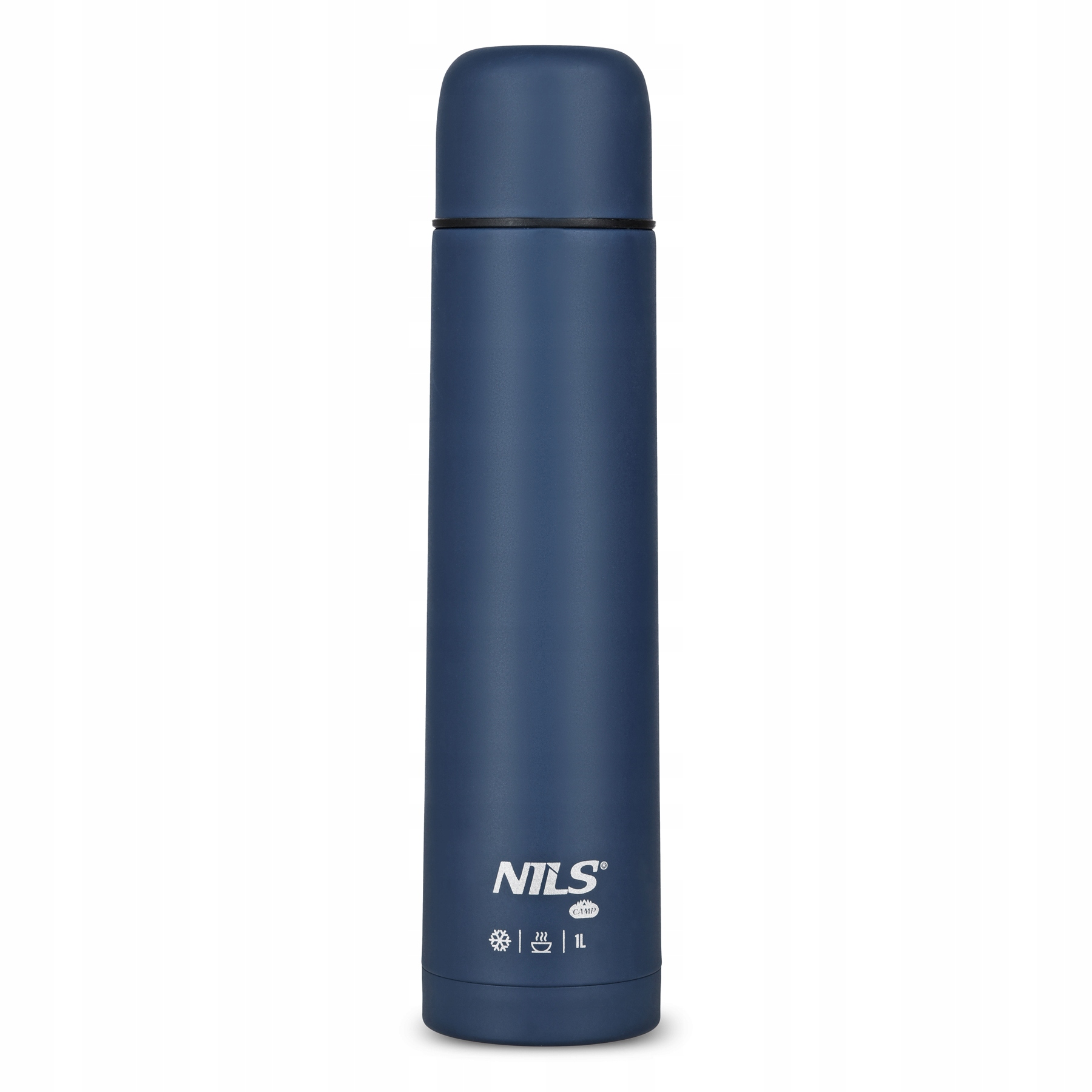 Termos Turystyczny 1L Nils Camp Mocny Stalowy Niebieski Bidon 1000ml