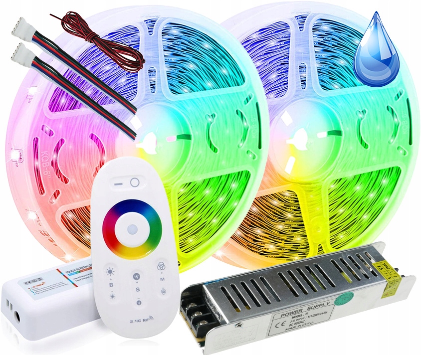 

Zestaw Rgbw 10m Taśma Led Wodoodporna Biała Zimna