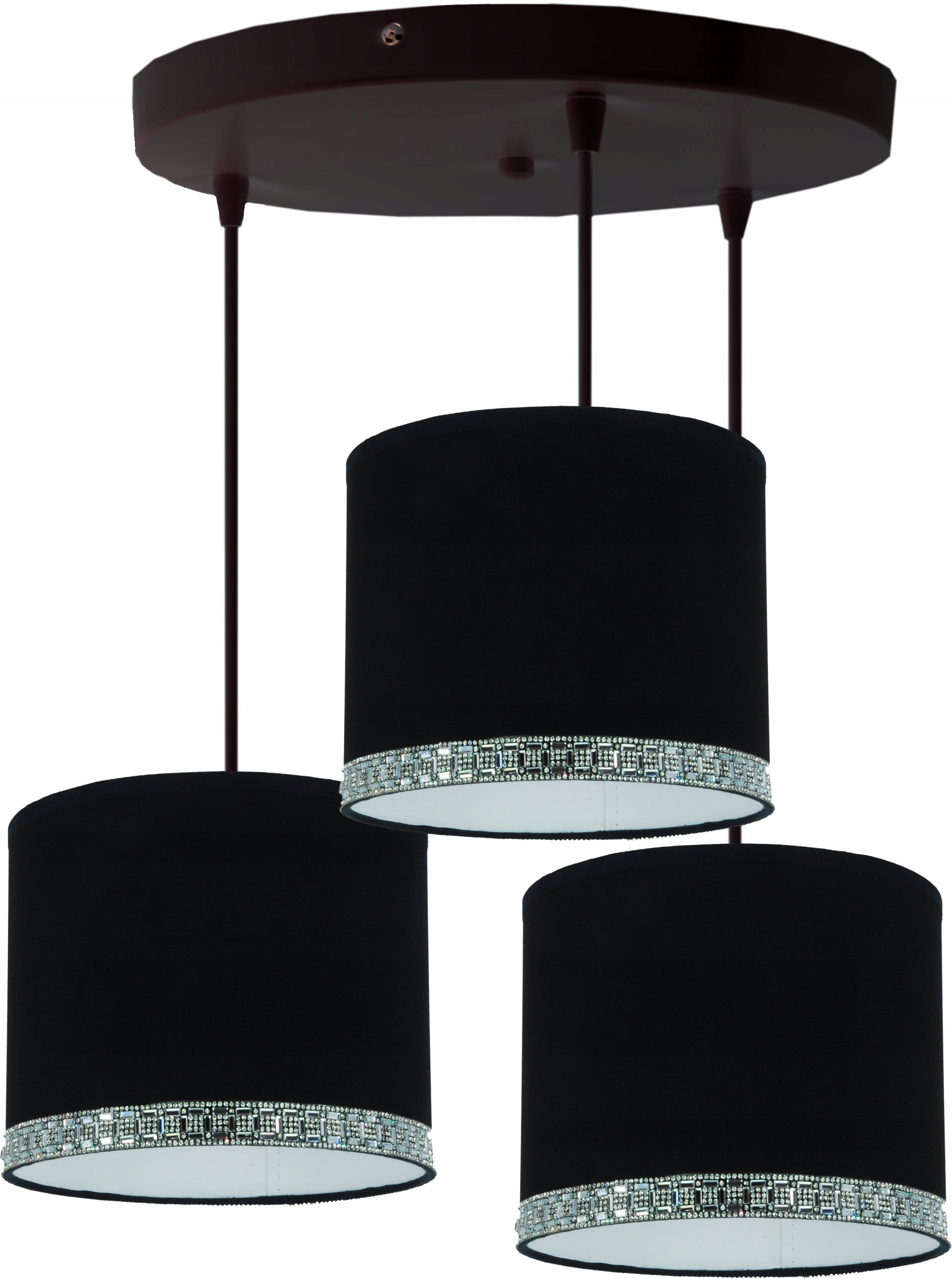 Módní závěsná stropní lampa, moderní lustr Černé stínidlo 20 cm Dekor