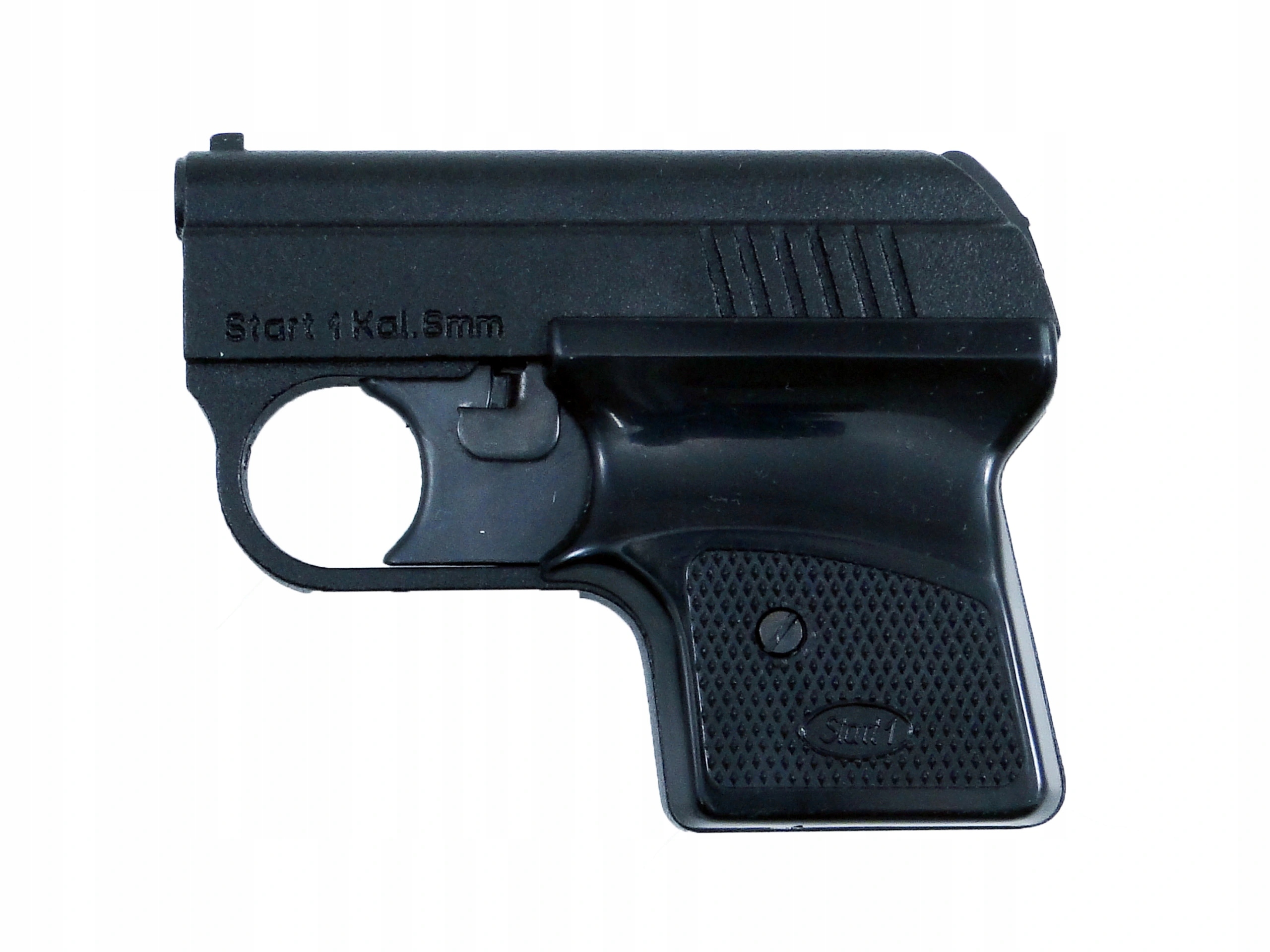 Pistolet hukowy straszak Start 1 okładziny czarny sześciostrzałowy