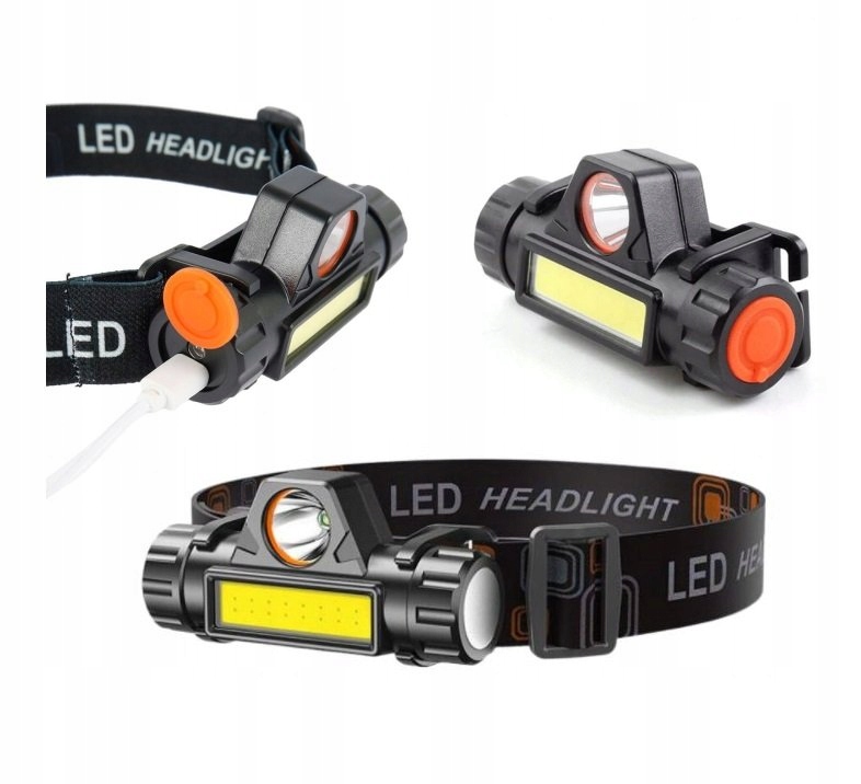 LATARKA CZOŁOWA Z MAGNESEM CZOŁÓWKA 4w1 LAMPKA COB Stan opakowania oryginalne