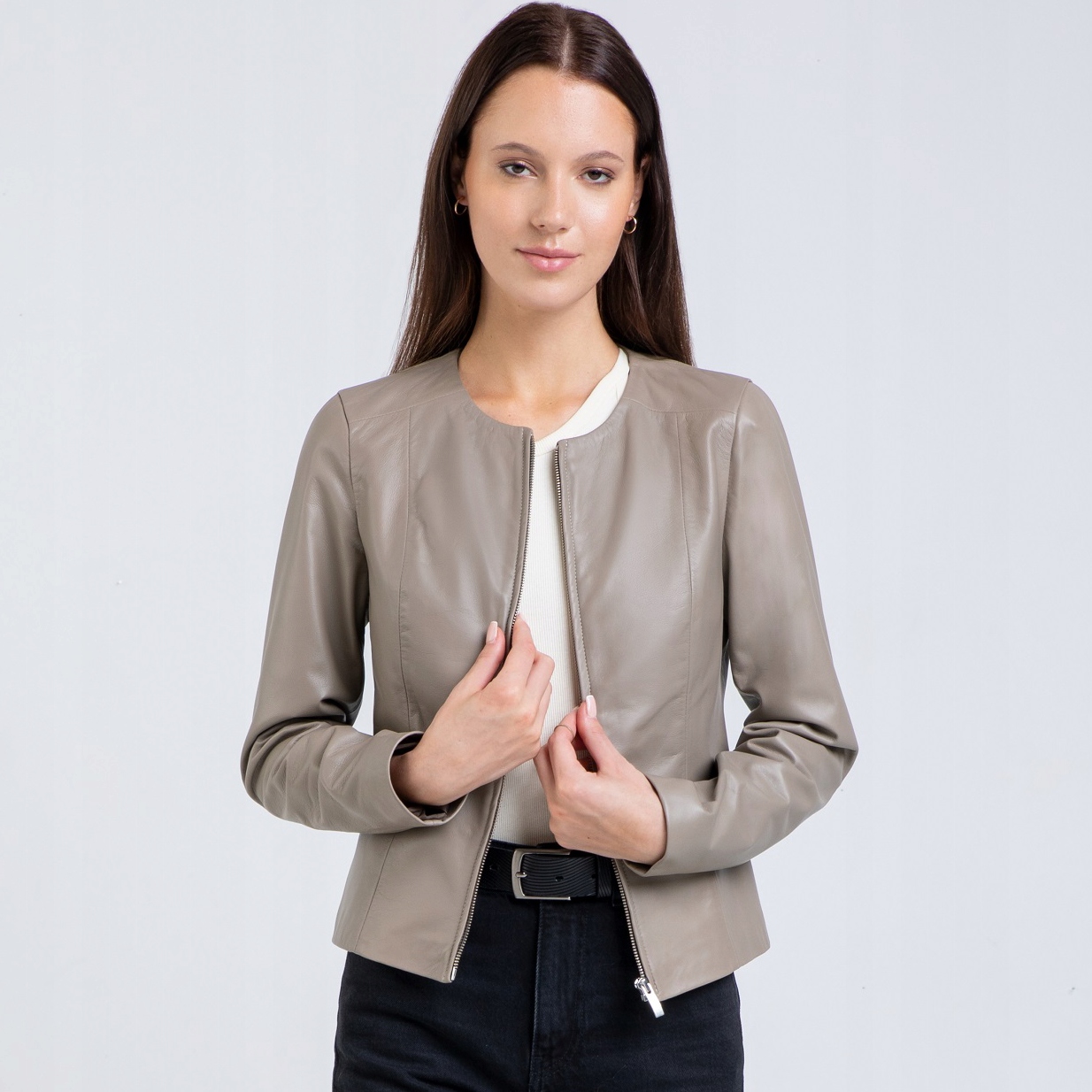 

Klasyczna Kurtka Skórzana Ola Cappuccino 2XL/44