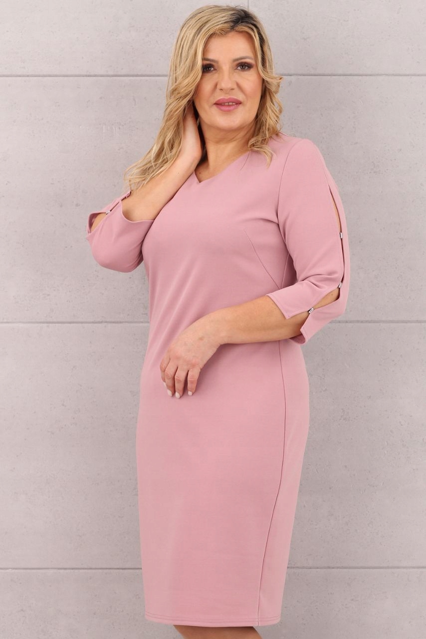 ELEGANCKA SUKIENKA GŁADKA DUŻE ROZMIARY POLSKI PRODUCENT PROSTA KLASYCZNA Marka FEMIMODA