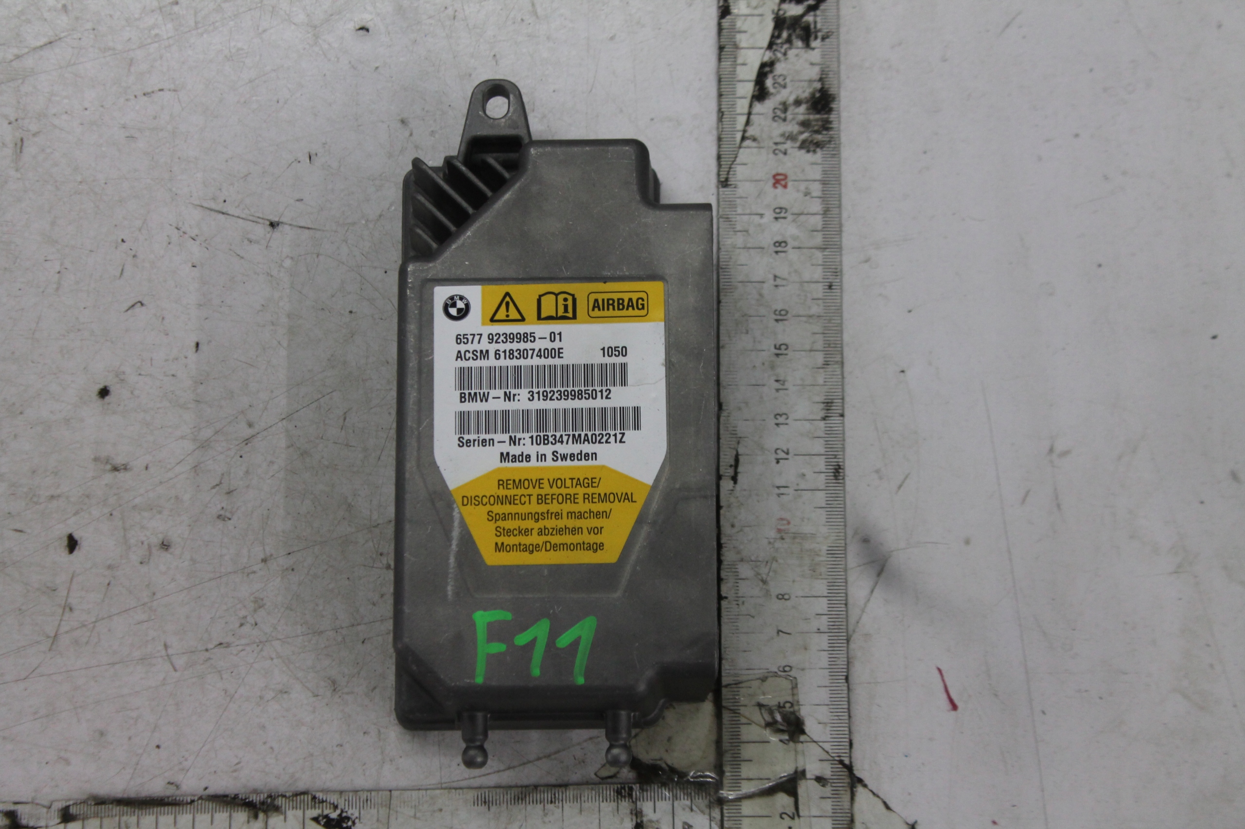 modulo SENSOR airbag 9239985 BMW F10 F11 10-17