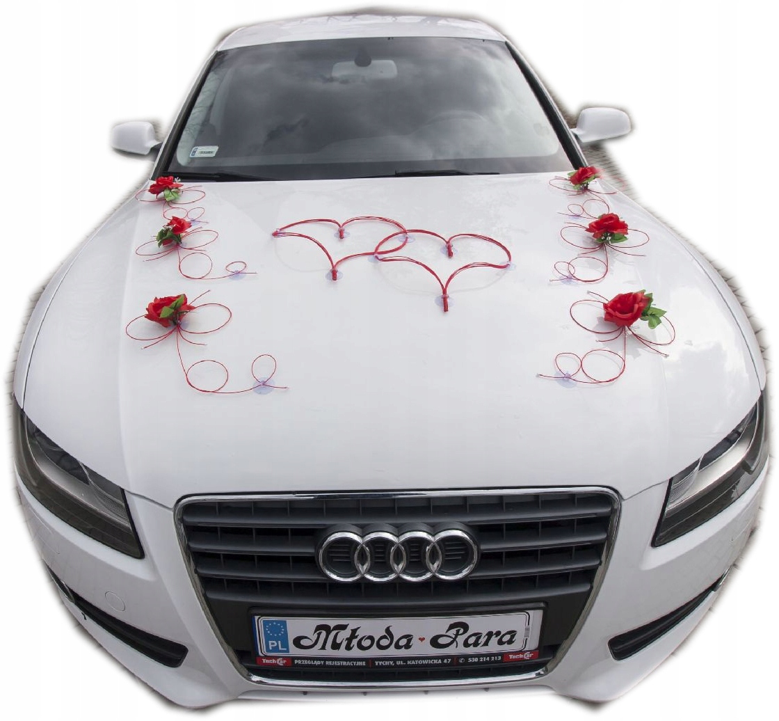 TWOJA CZERWONA ozdoba na samochód ślubny 172 Rodzaj stroiki