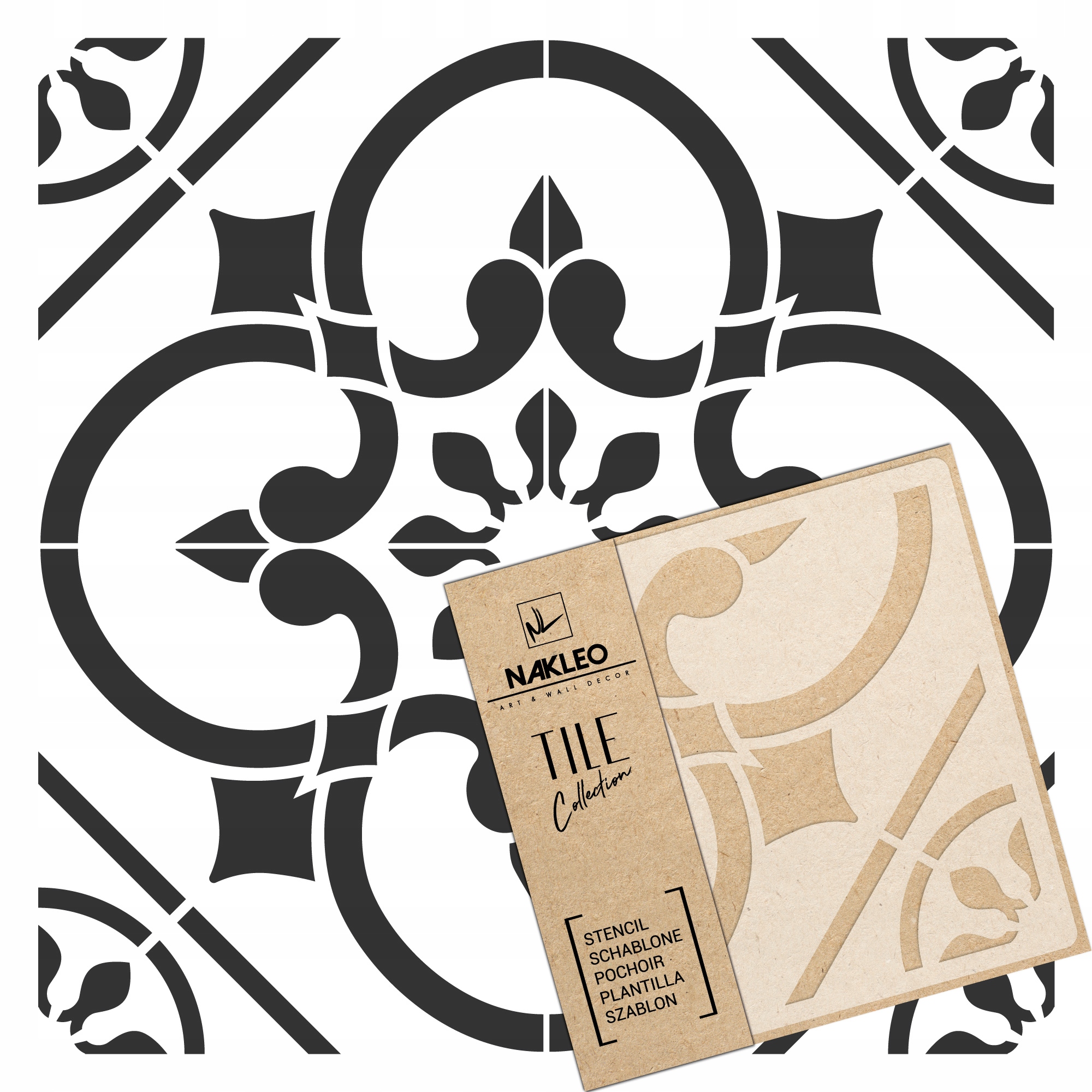 Malířská šablona Dlaždice Opakovaně Použitelný 60x60 cm Vzor Victorian Oxford