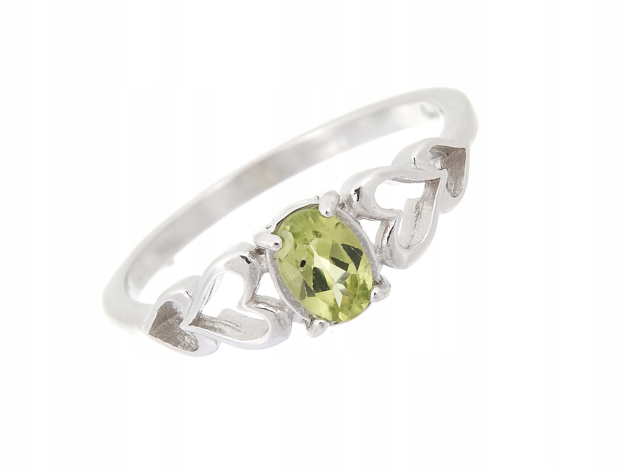 Prstýnek S Rhodiem Vel .19 S Přírodním Peridotem