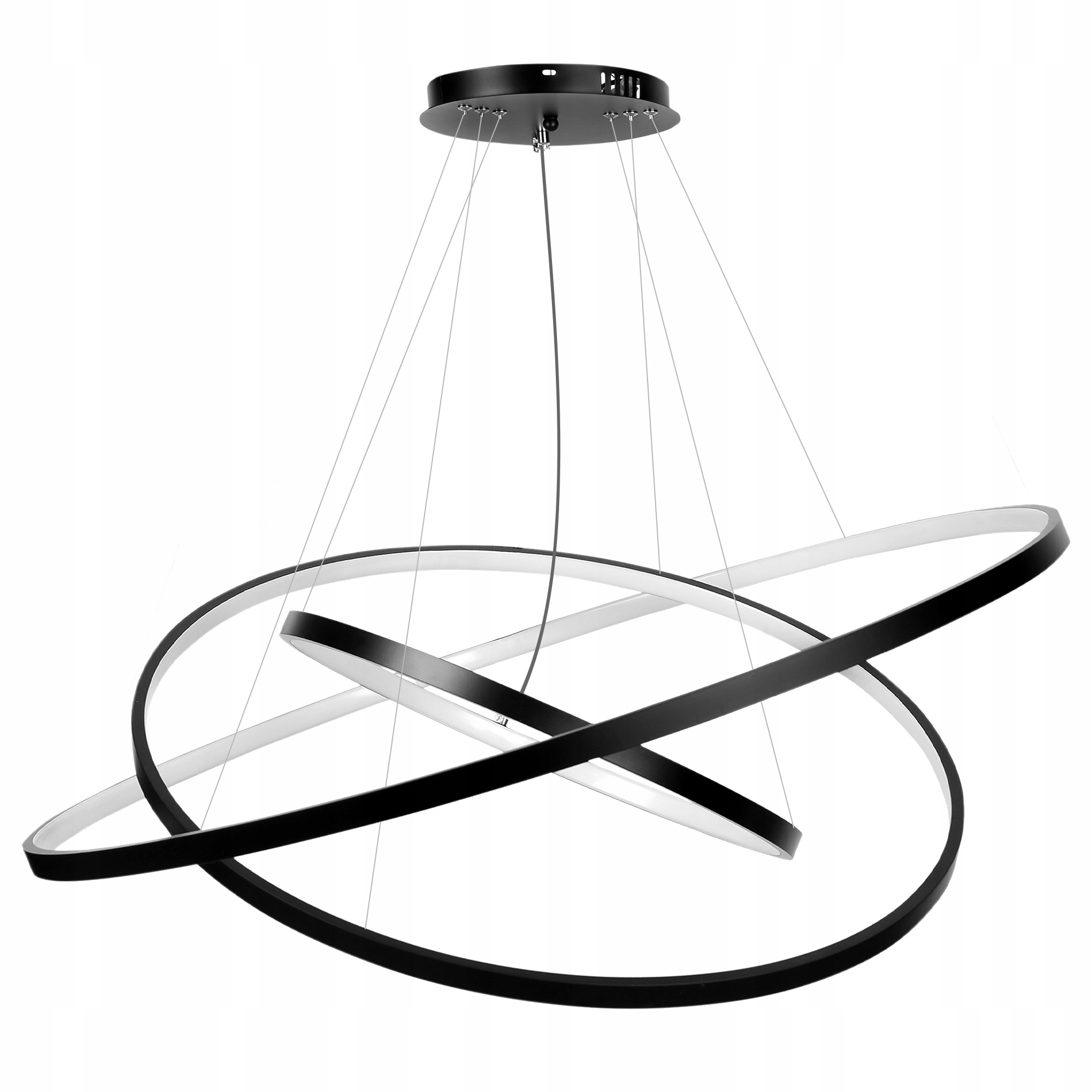 stropní svítidlo Led Moderní závěsný Lustr Stropní Svítidlo Loft Černá 90W Nw