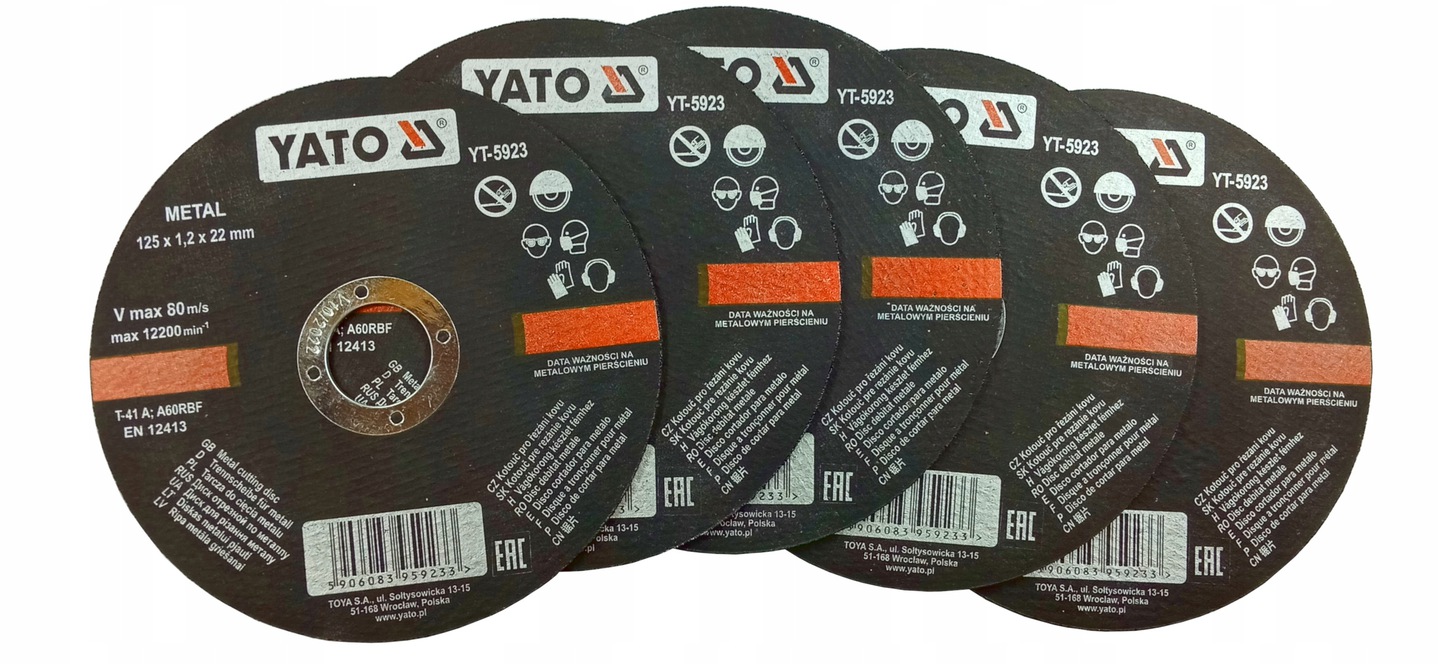 

Tarcza Do Szlifowania Metalu 125x6,0 Yato 5 szt