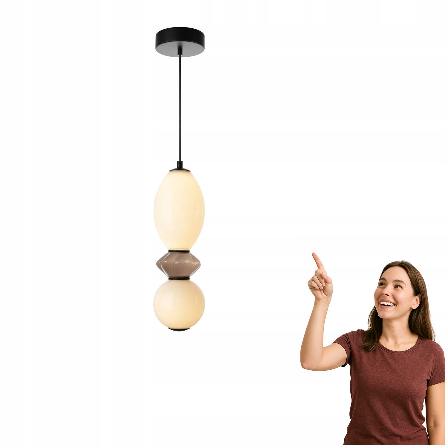 Závesná Led lampa 12W Balos PND-94921-2B-BK Italux