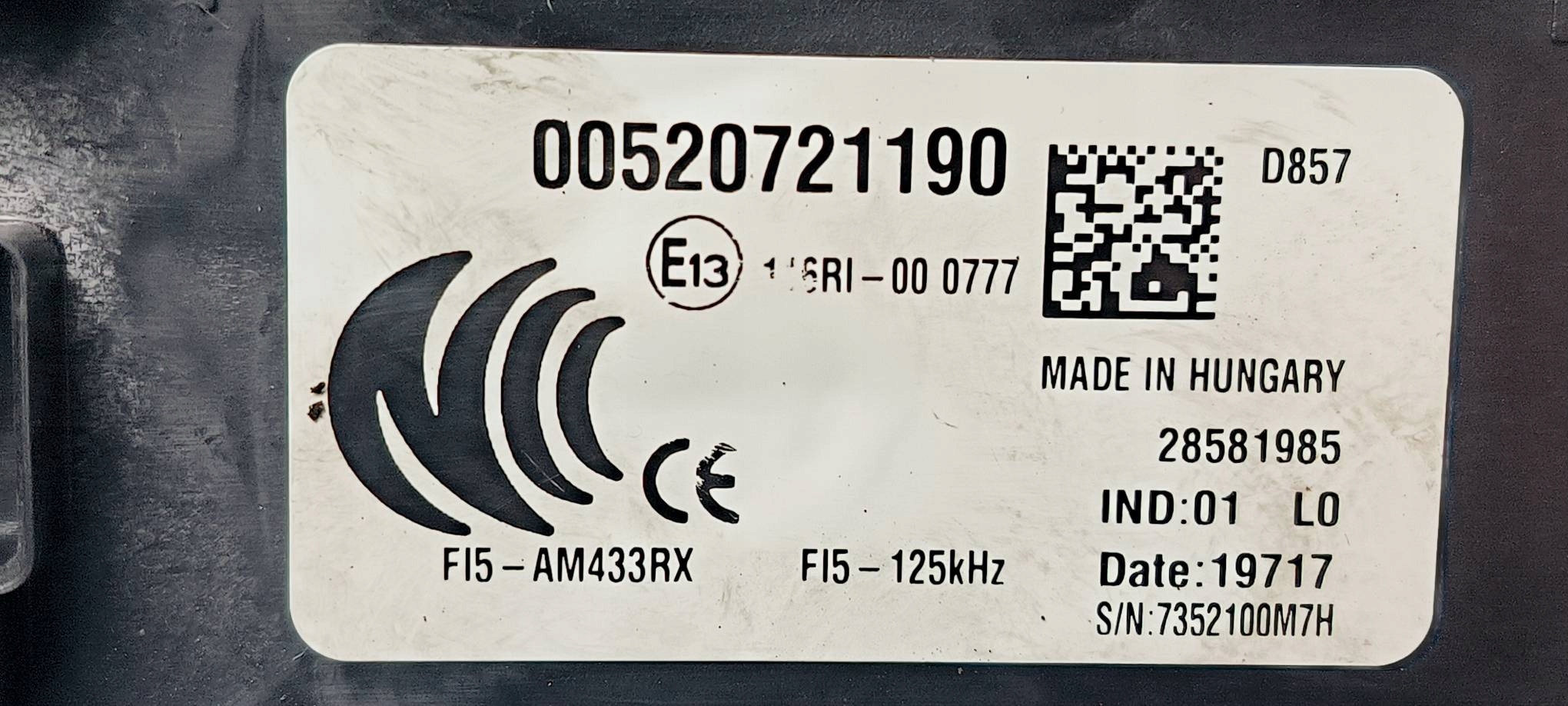 Module fusibles BSI 00520721190 FIAT TIPO II