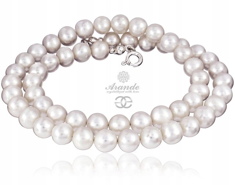 Pravý Krásný Perlový Náhrdelník s Certifikátem Stříbro