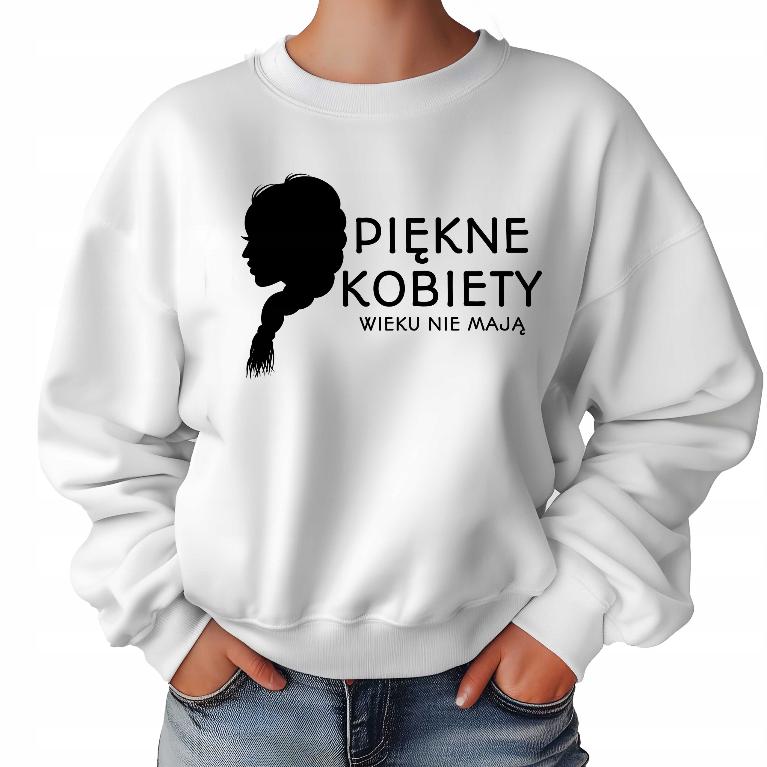 Dámská bílá Mikina s vtipným potiskem Krásné Ženy Nemají Věk M