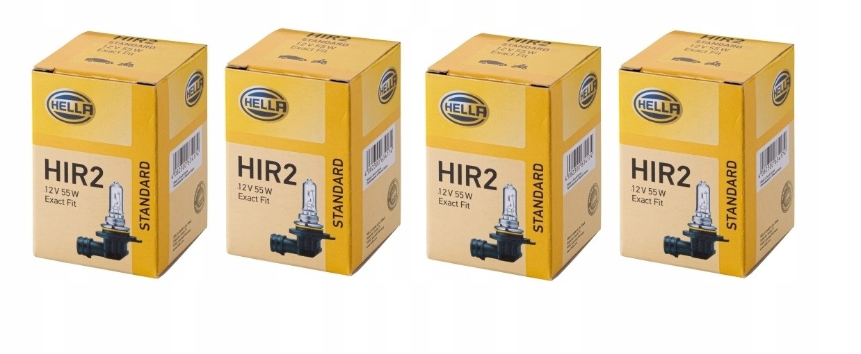 4x żarówka Hella HIR2 55W 12V 4 sztuki