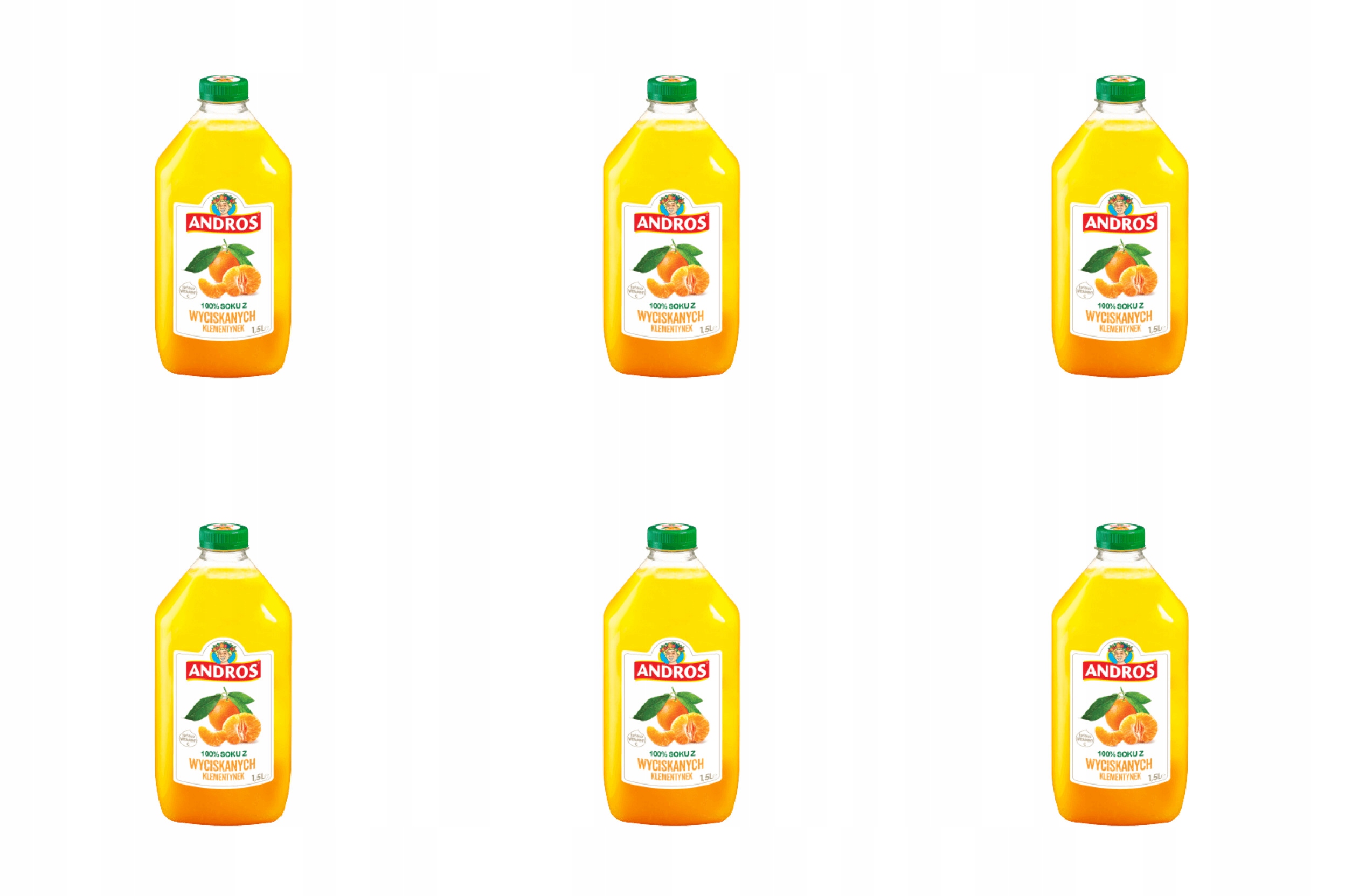 Sok wyciskany mandarynkowy Nfc 6 x 1,5l Andros