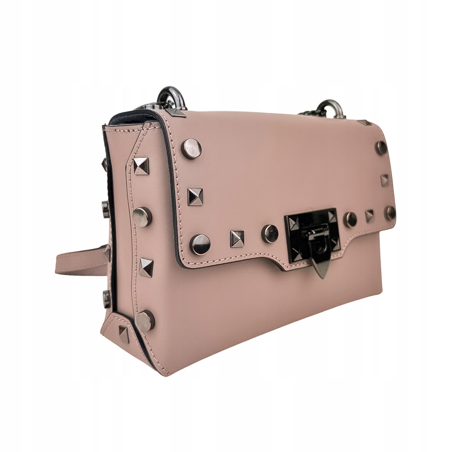 Torebka Damska skóra naturalna Prima-M Pudrowy Marka MORANTI