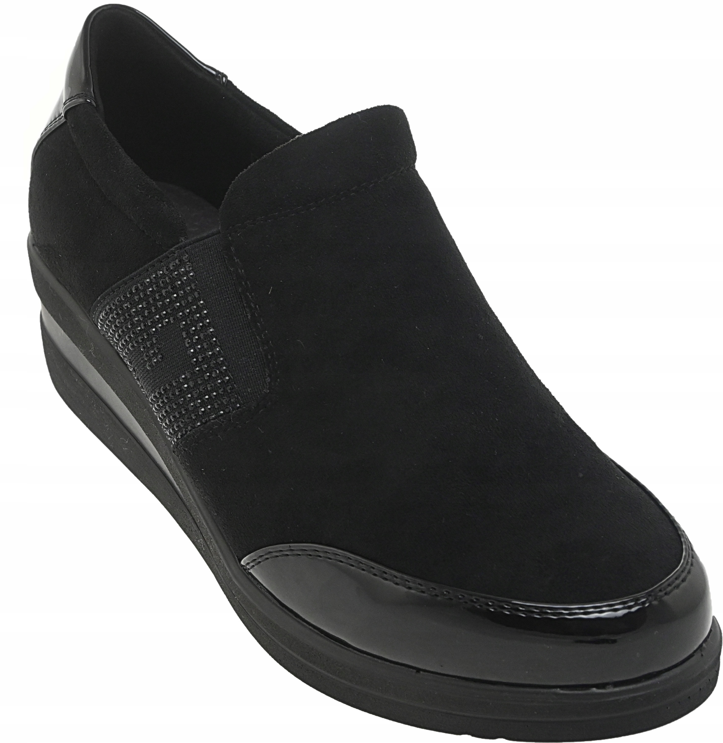 PÓŁBUTY SNEAKERSY SERGIO LEONE CZARNY ZAMSZ r.38 Model PB225