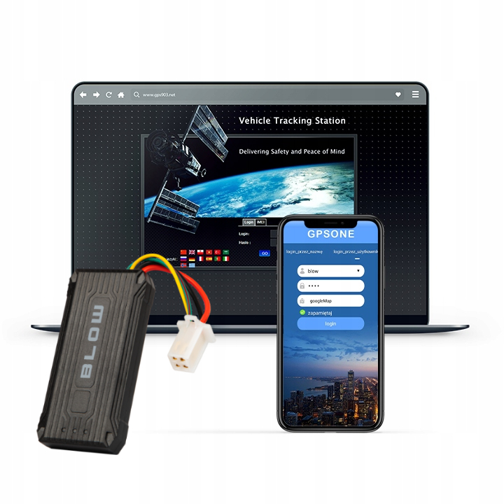 Lokalizator GPS BLOW Czarny 4G LTE IP54 Szerokość produktu 4 cm