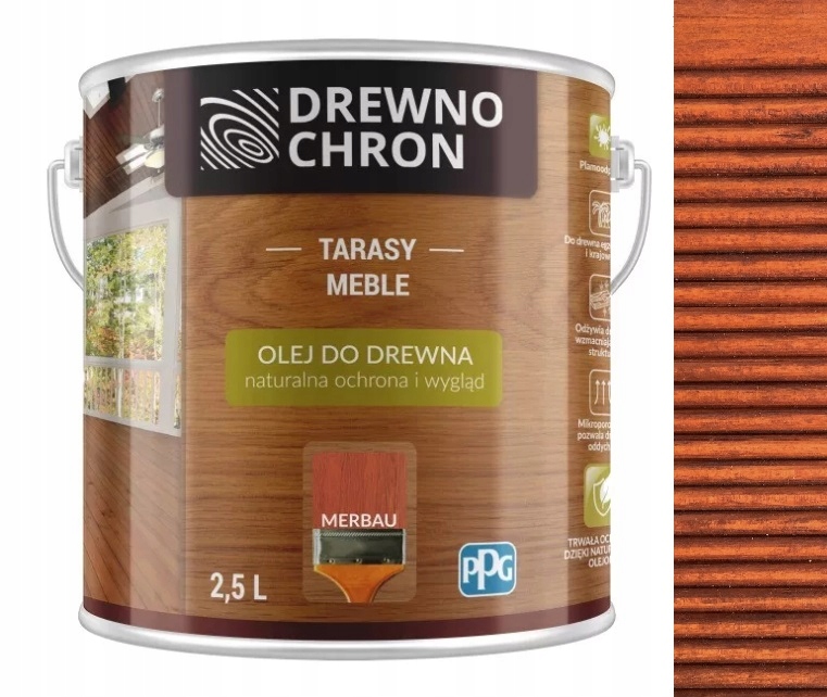 

Drewnochron Olej Do Drewna 2,5L Merbau