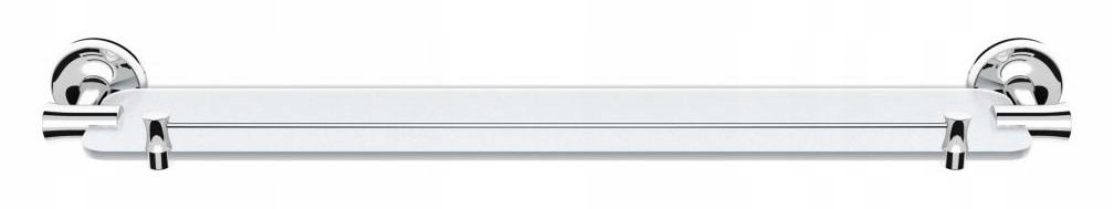 Skleněná koupelnová police pod zrcadlo jednoduchá, chrom 09.800 Stella