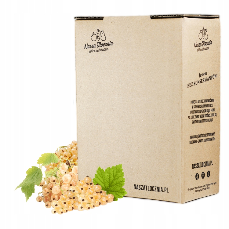 Levně Šťáva Bílý Rybíz Nfc lisovaný za studena bez cukru z bílého rybízu 3L