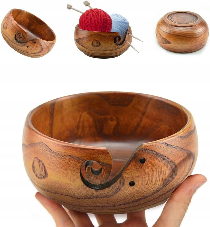 Miska Z Příze Háčkovaná Dřevěná