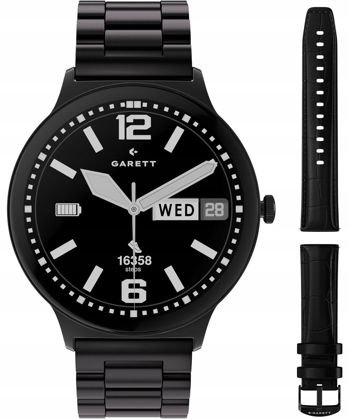 Chytré Hodinky Garett Quantum Glow Black Set