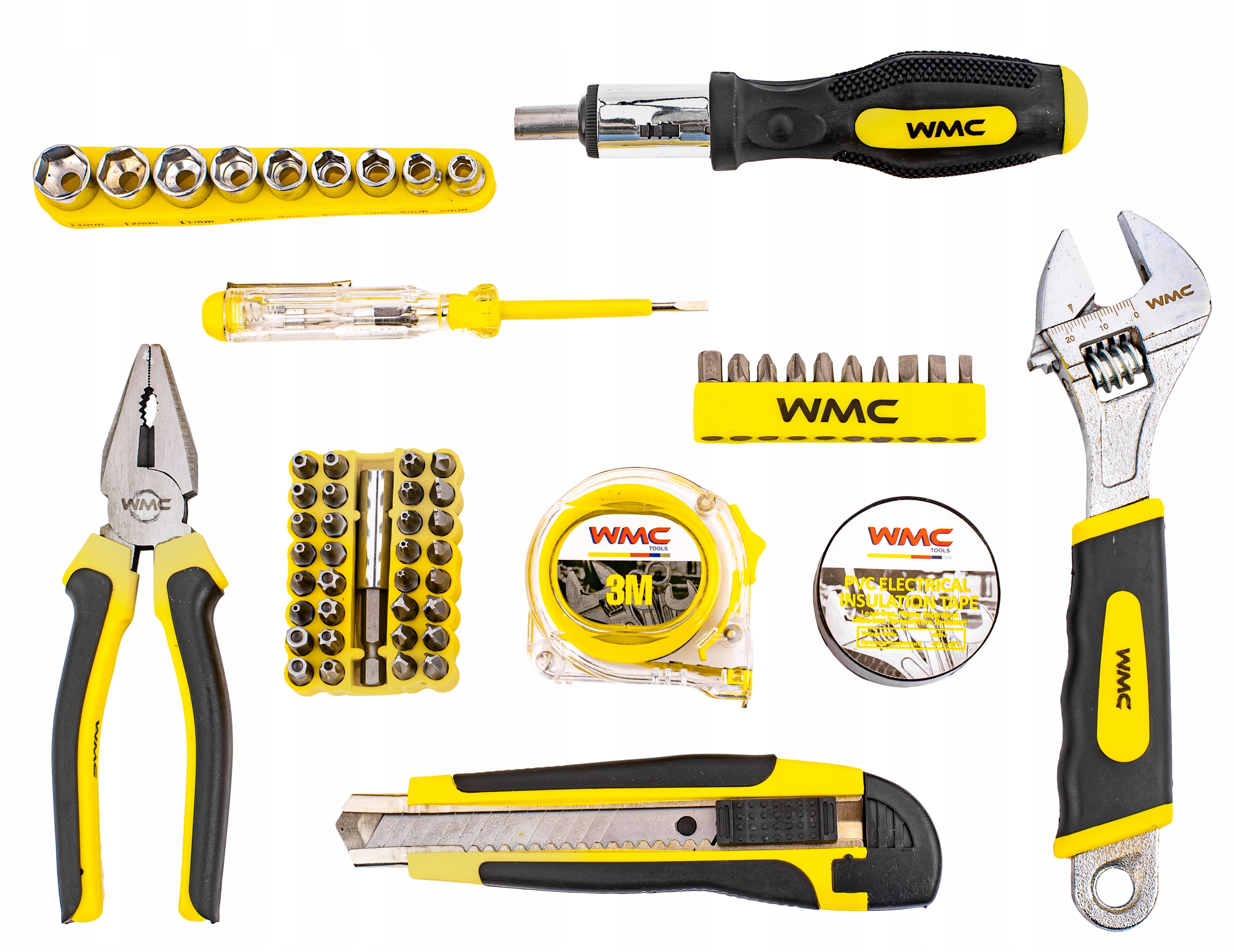 ZESTAW NARZĘDZIOWY KLUCZE NASADOWE WKRĘTAKI BITY Marka WMC Tools