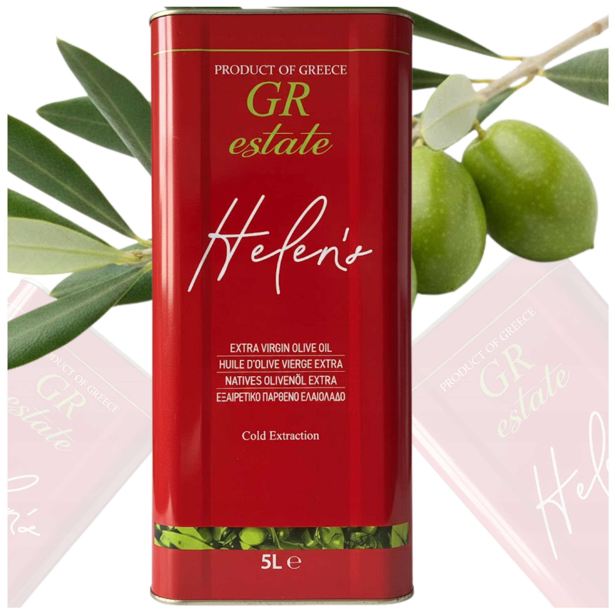 Levně Extra Panenský Olivový Olej 5 L, Řecký, Lisovaný Za Studena, Koroneiki V Plechovce