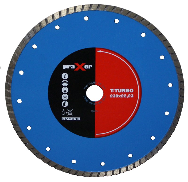 Diamantový kotouč na betonu T-turbo 230 mm Praxer