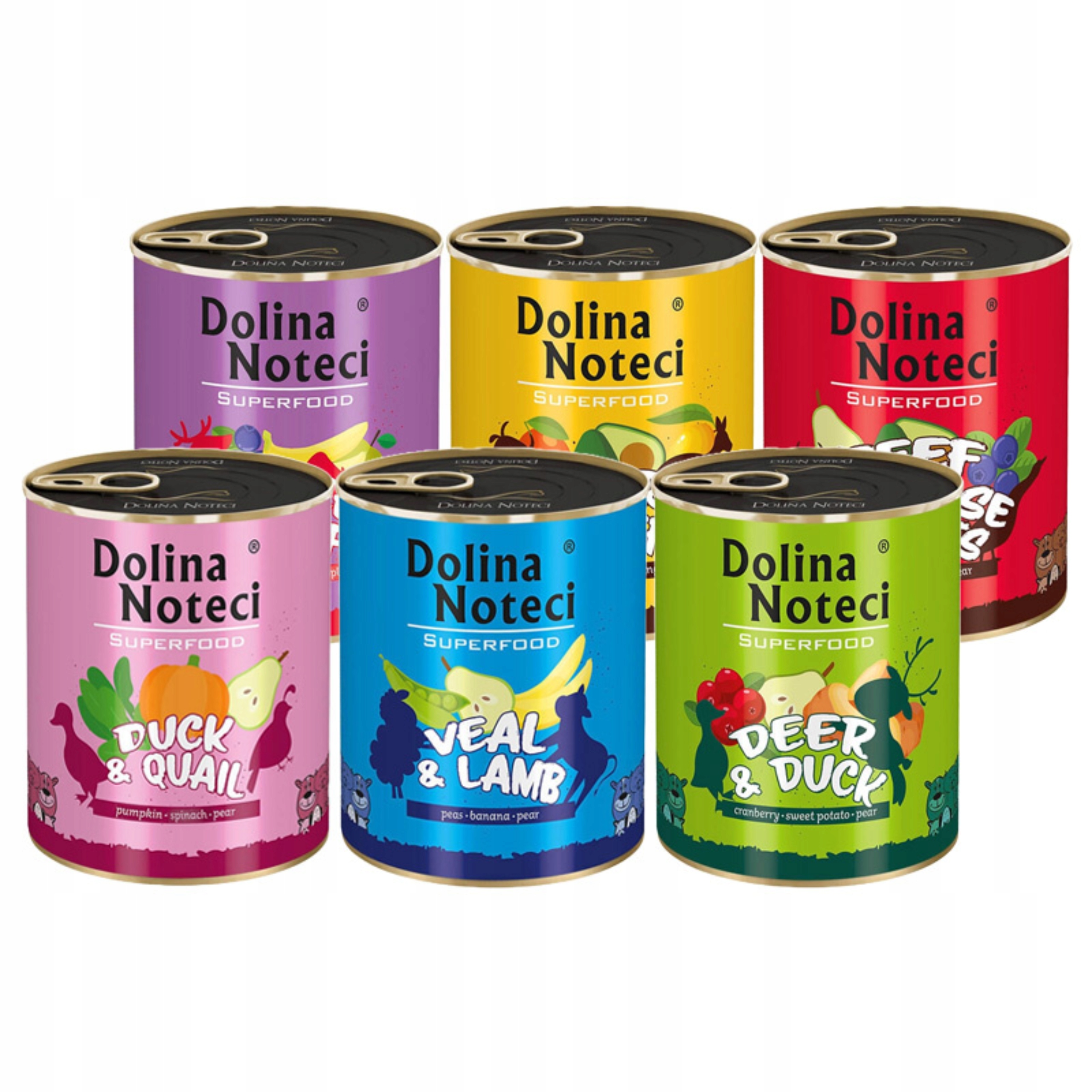 Vlhké krmivo pro psa Dolina Noteci Superfood MIX Chutí 6 x 800 g