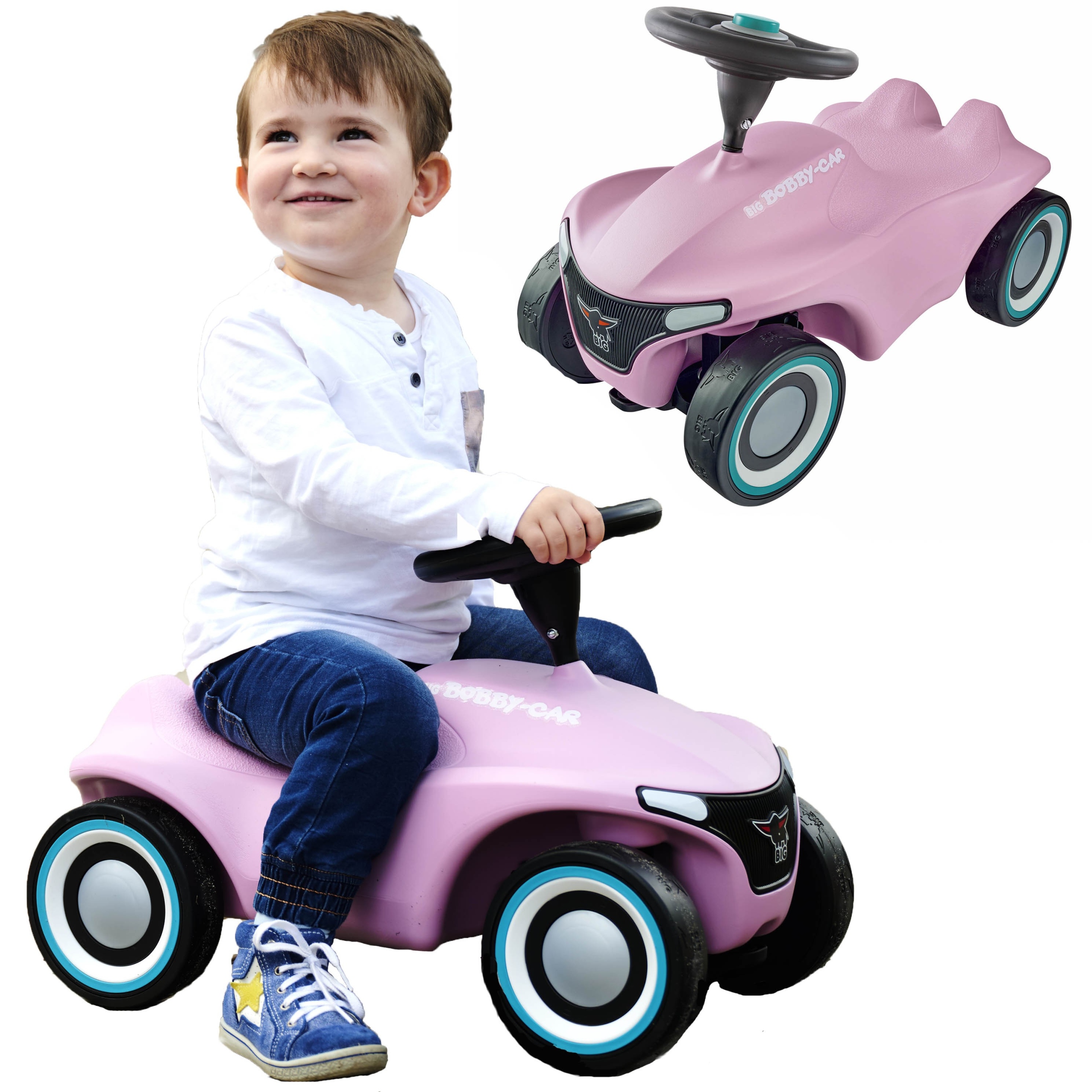 

Big Różowy Jeździk Pchacz Bobby Car Neo Pink