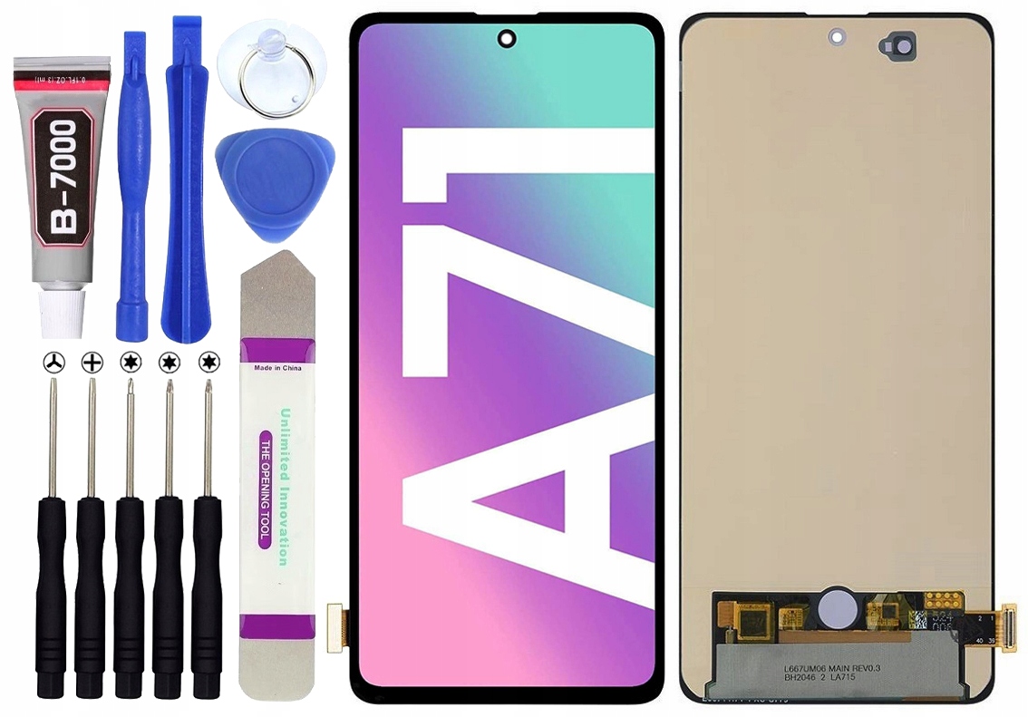 Oled displej pro Samsung Galaxy A71 A715 Plný (Full) 6,70" LCD displej