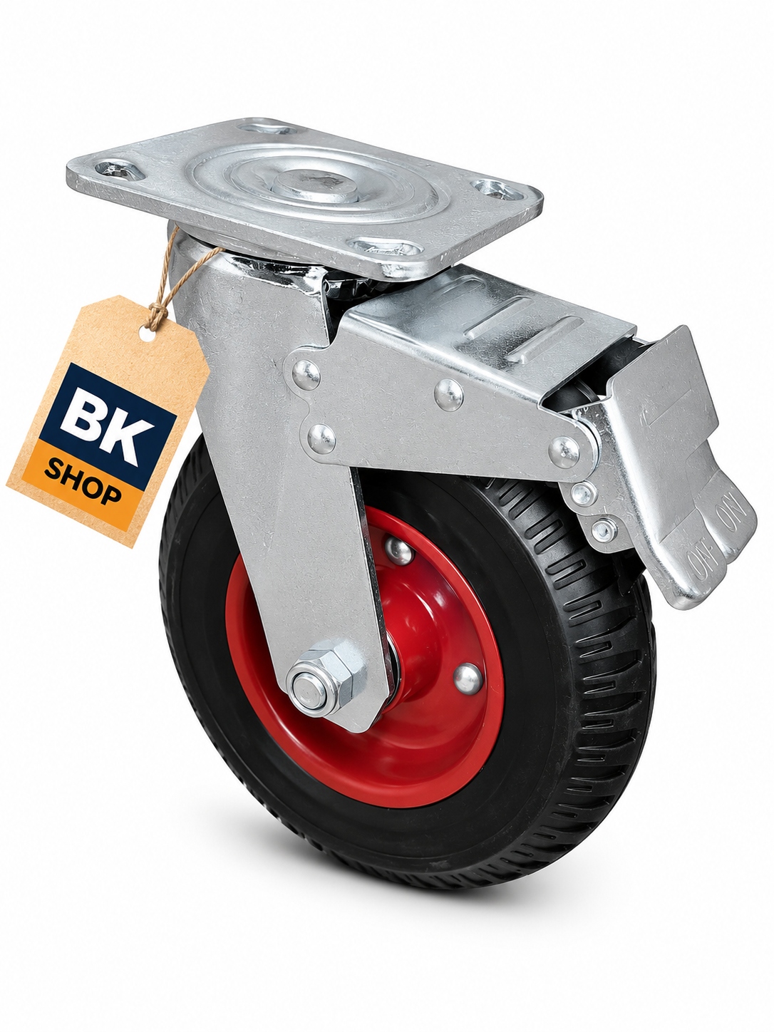 Otočný kolový set Kolo fi200/120kg, guma s brzdou