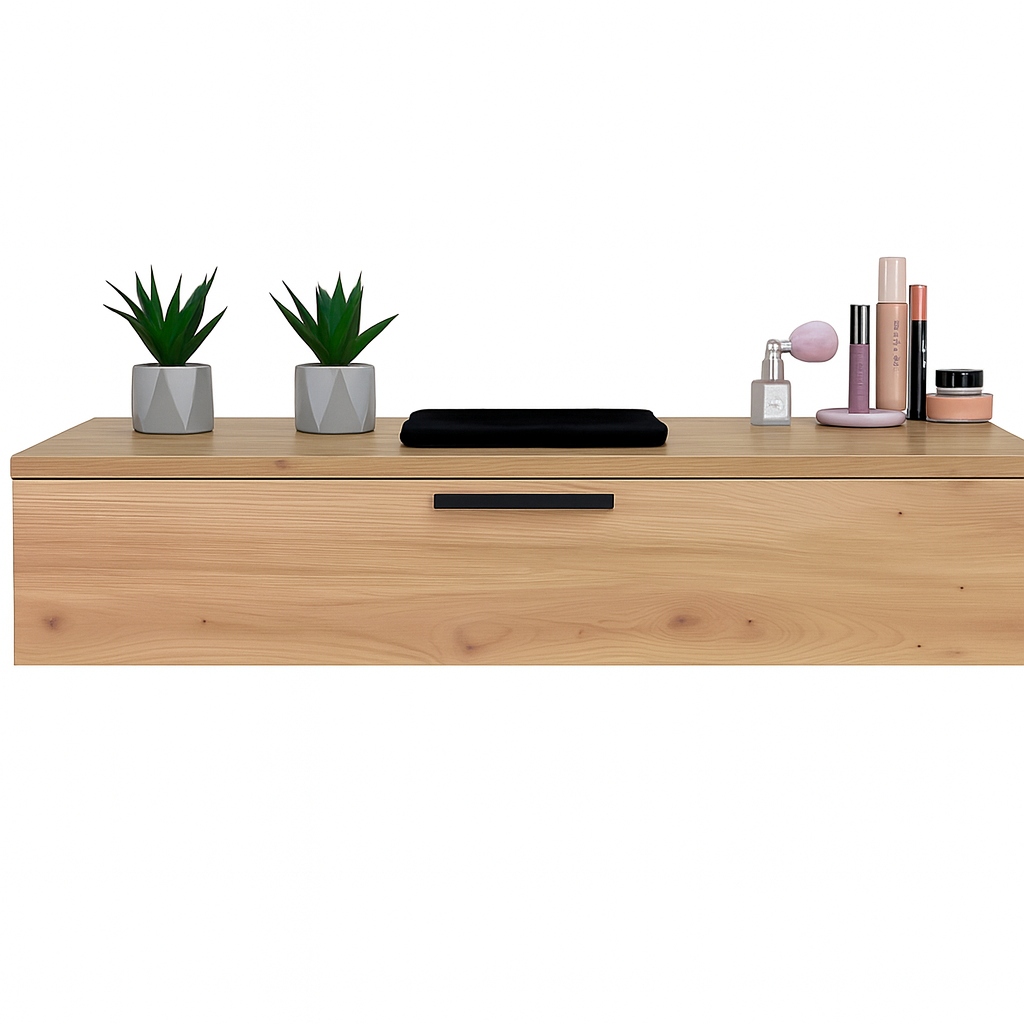 Toaletka závesná konzola Voga 90 cm dub artisan zásuvka s plným výsuvom