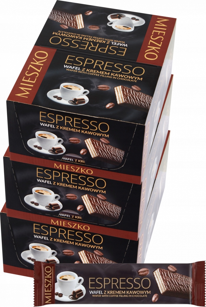 Mieszko Espresso Wafel z kremem kawowym 34 g x105