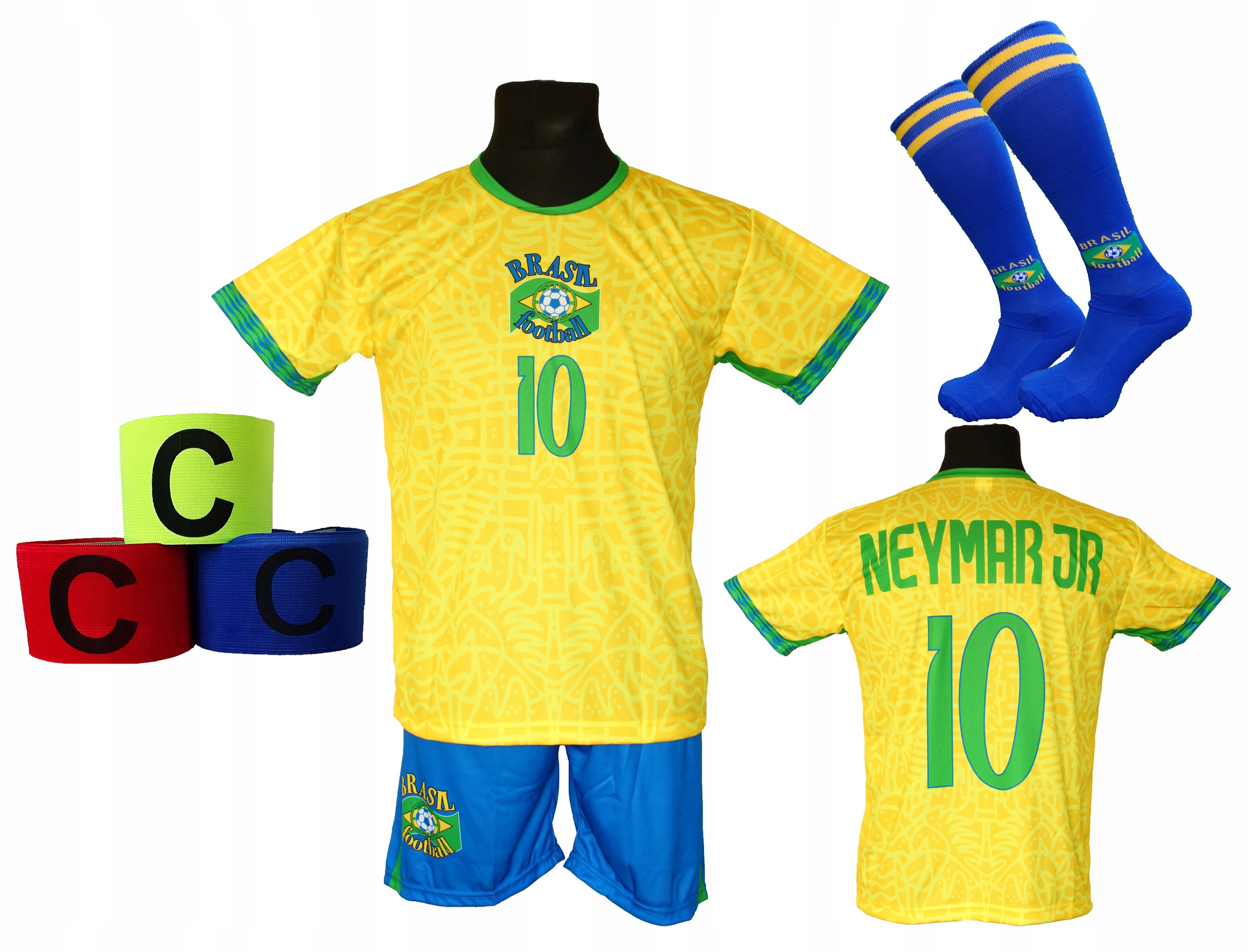 Neymar Jr komplet sportowy strój piłkarski Brazylia r 122
