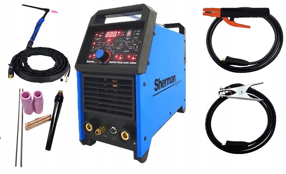 Spawarka Tig Ac aluminium Digitig 200GD Pulse Ac/dc Sherman