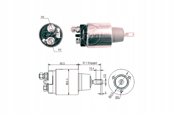 ERA WLACZNIK ELEKTROMAGNETYCZNY ERA VOLVO Producent części ERA
