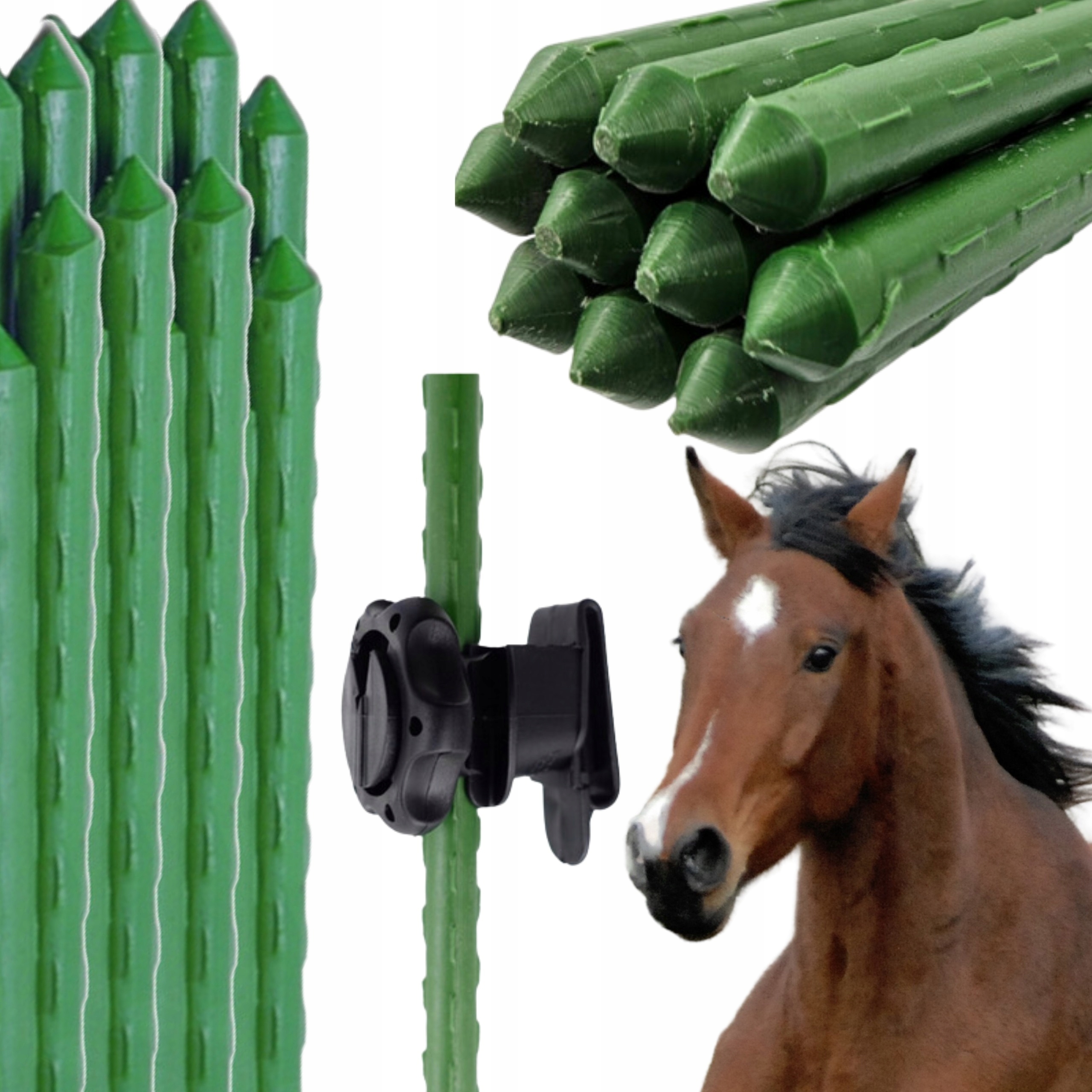 SŁUPKI PALIKI DO PASTUCHA ELEKTRYCZNEGO 11MM 10SZT 150CM TYCZKI DO PASTUCHA
