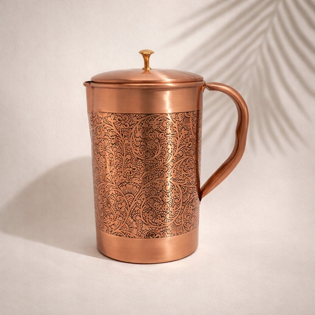 Medený džbán 2 litre Ayurveda Certifikát čistá meď