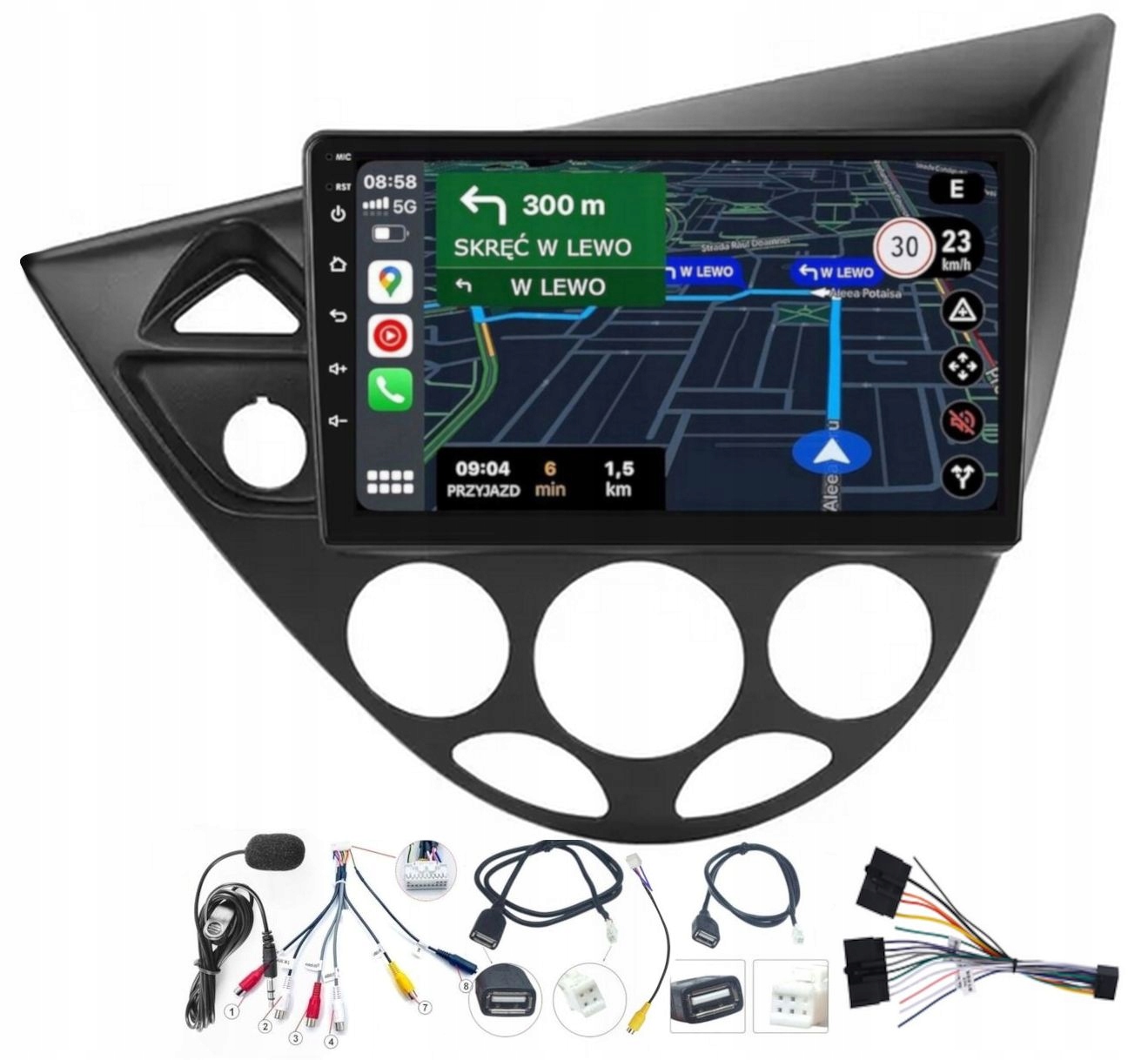 Autorádio Ford Focus MK1 1998-2004 Carplay Android-auto Bluetooth