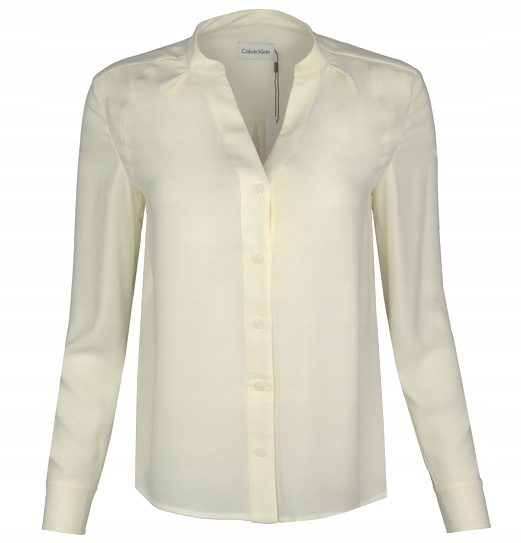 Calvin Klein dámská košilová halenka, ecru, velikost 36