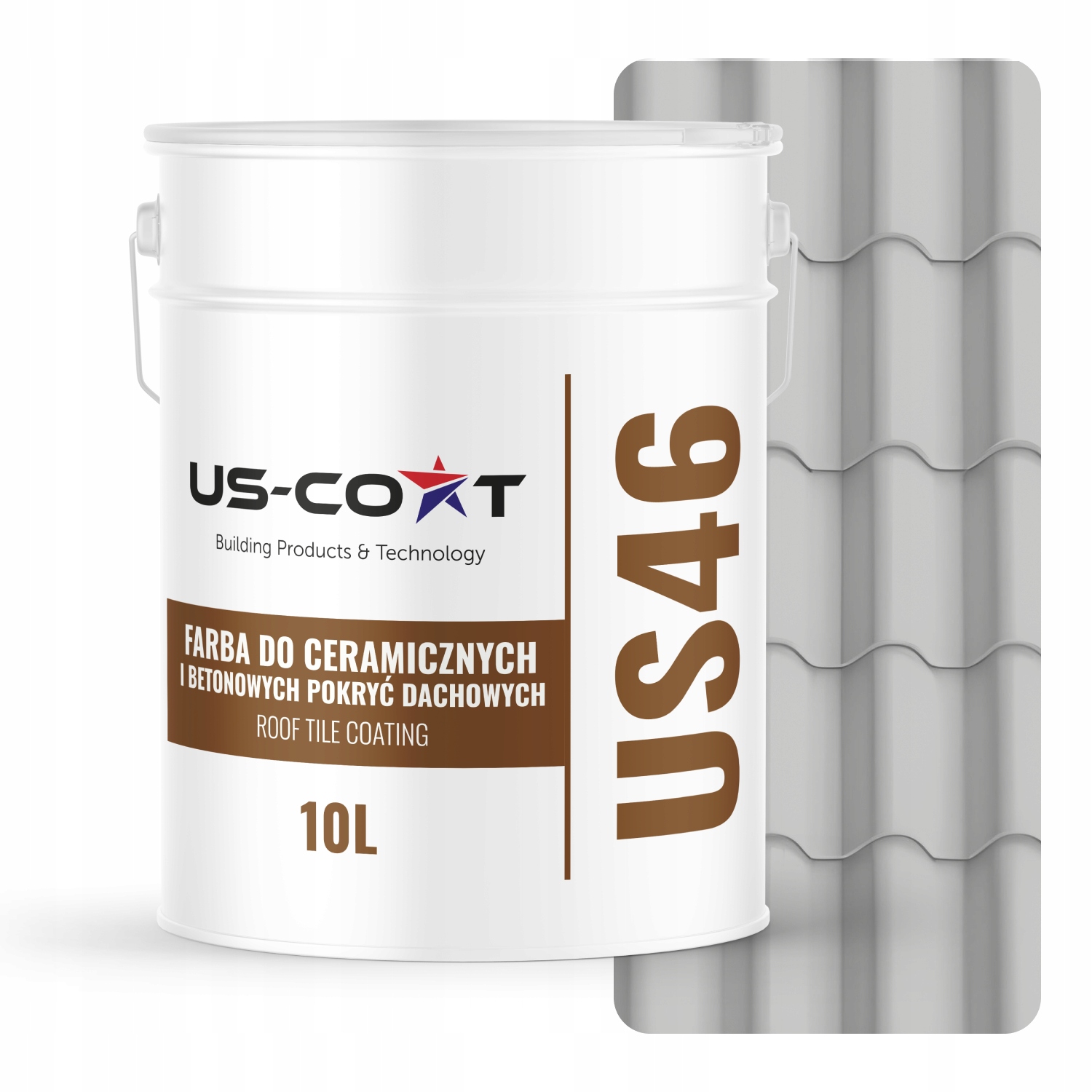 Farba Na Keramické A Betónové Strechy Šedá Mliečna RAL7047 10L Lesk