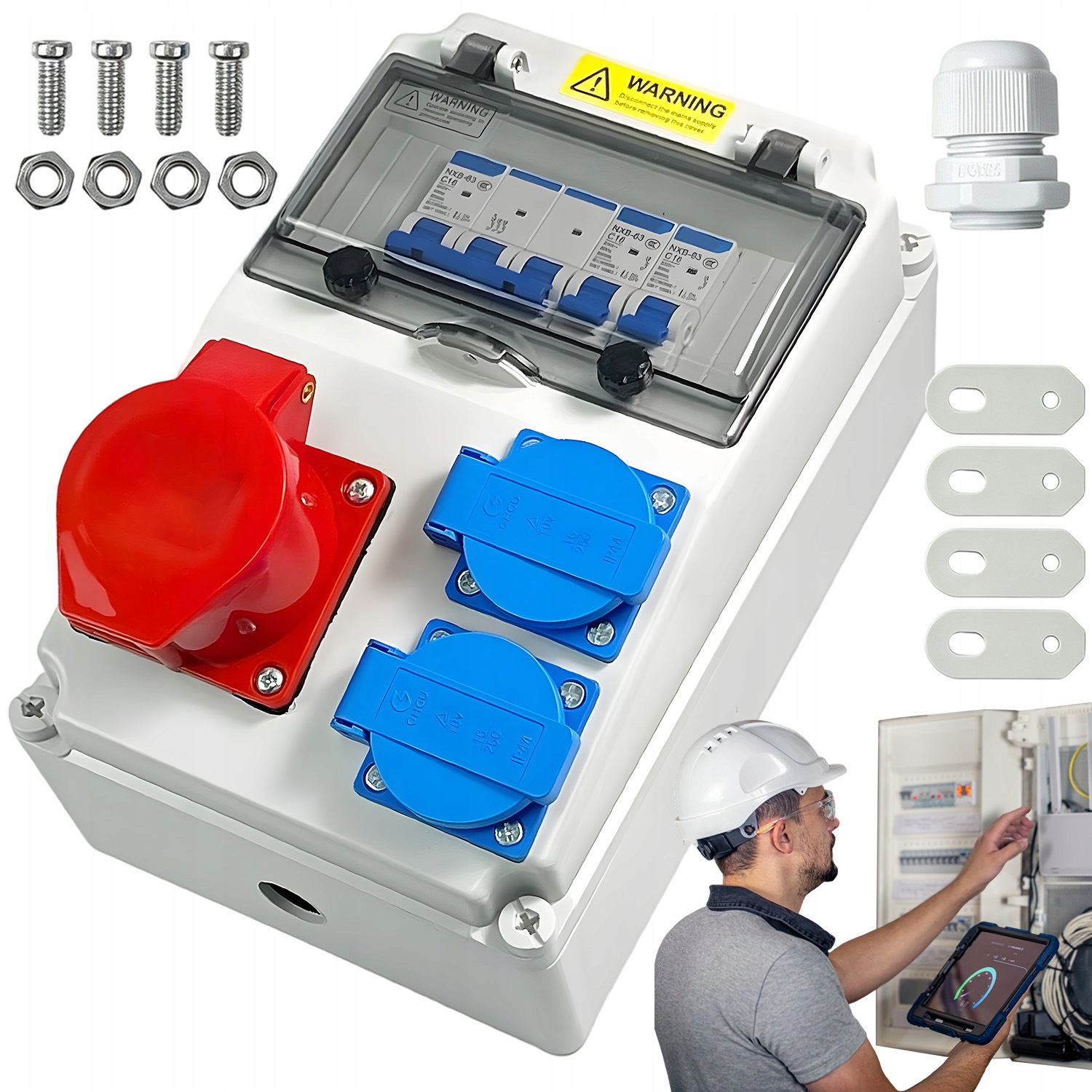 Rozvaděč Stavební Rozvaděč Elektrická Skříňka 2x220V 16A 3P