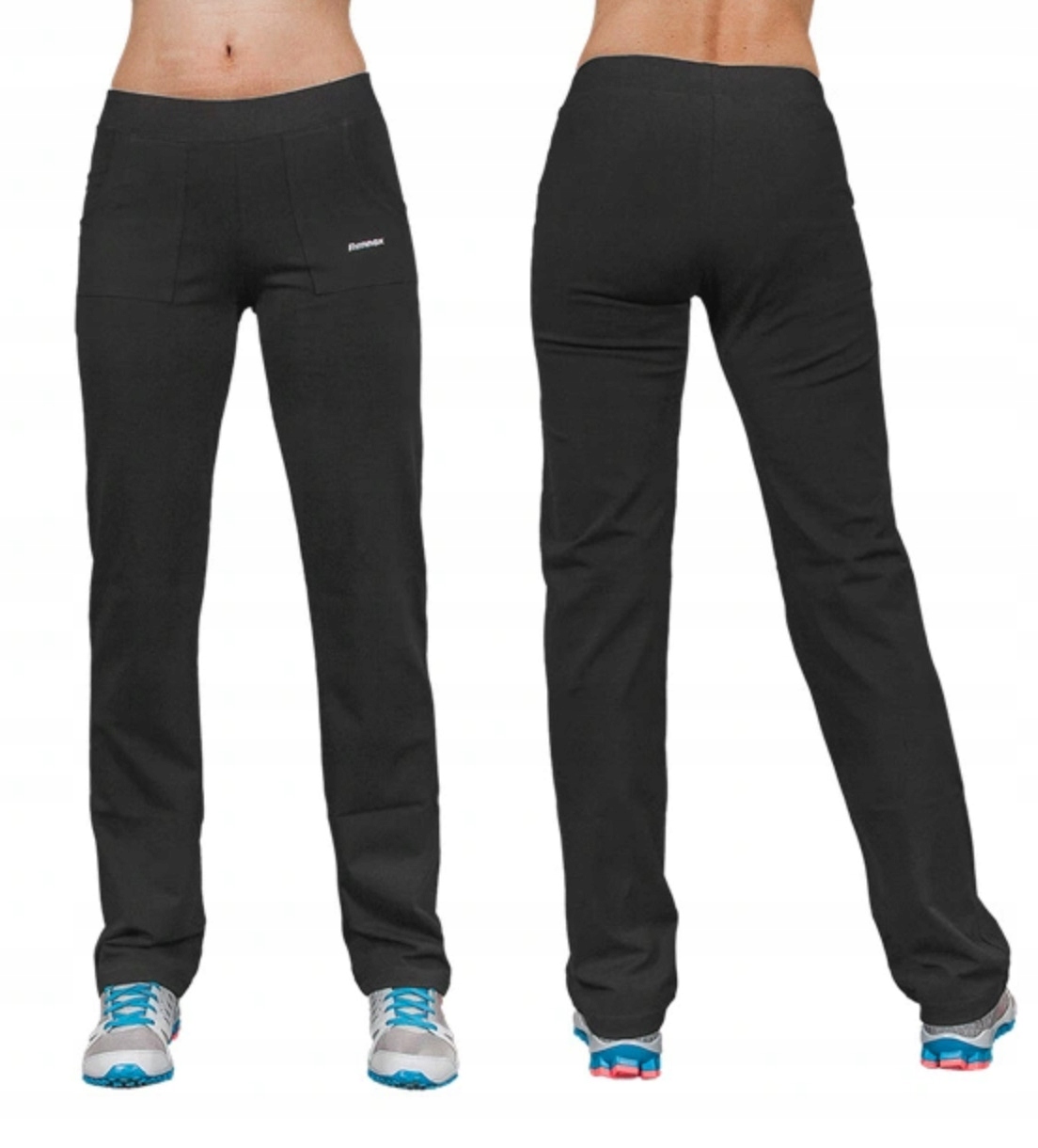 Sportowe Spodnie Dresowe Damskie Dresy Bawełniane Rennox 101 r L/32 czarne