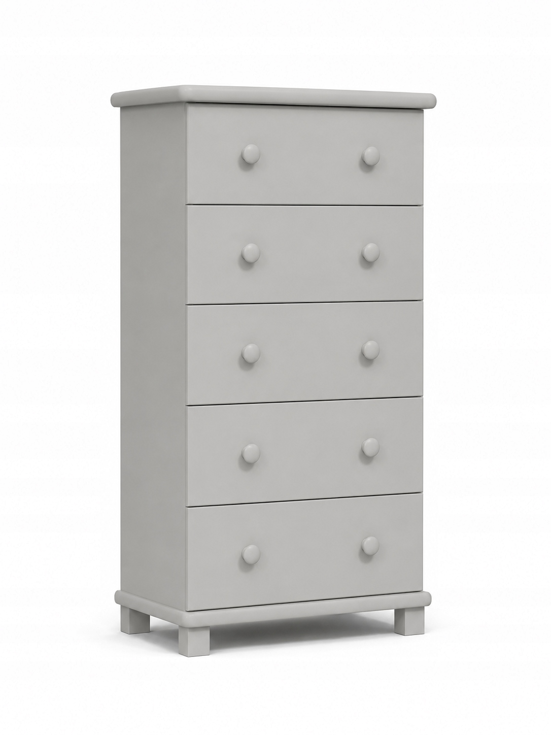 Dřevěná Komoda Šedá Skříňka 55x120x42 Borovicová Zásuvky KN22